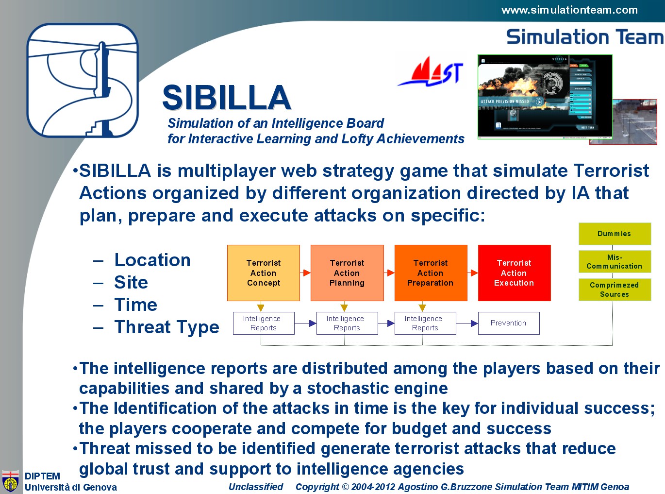 Web Based Multi Player Serious Game for Simulating Homeland Security and Using Intelligent Agents to plan Terrorist Attacks (i.e.CBRN, Cyber Attacks)