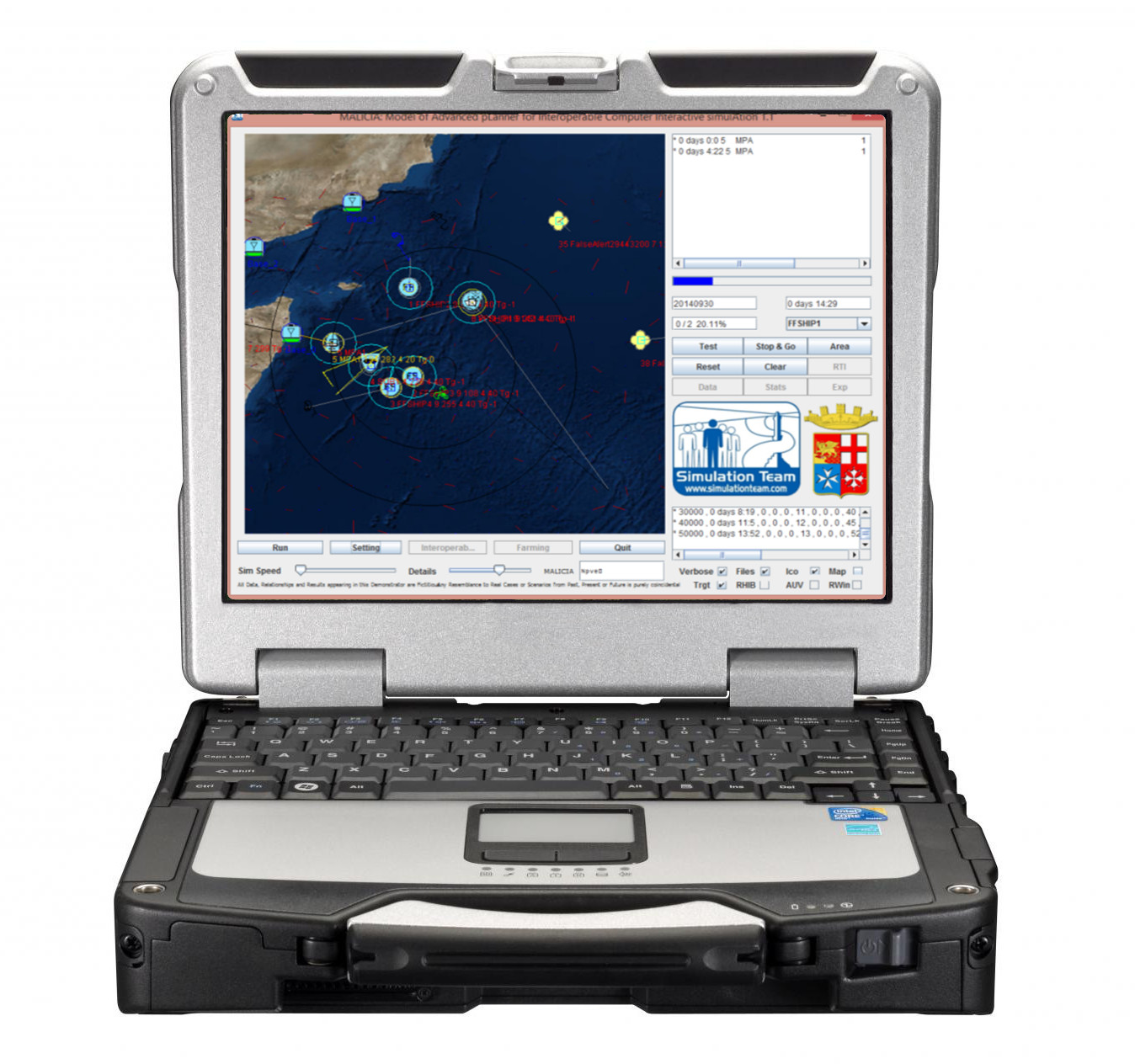 Simulation Team MALICIA: HLA Simulator to Support Operational Planning for Maritime Interdiction